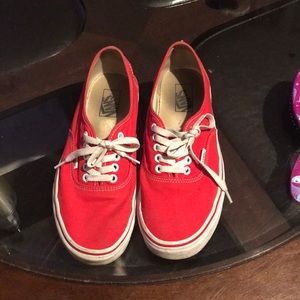 Red Vans Low Tops